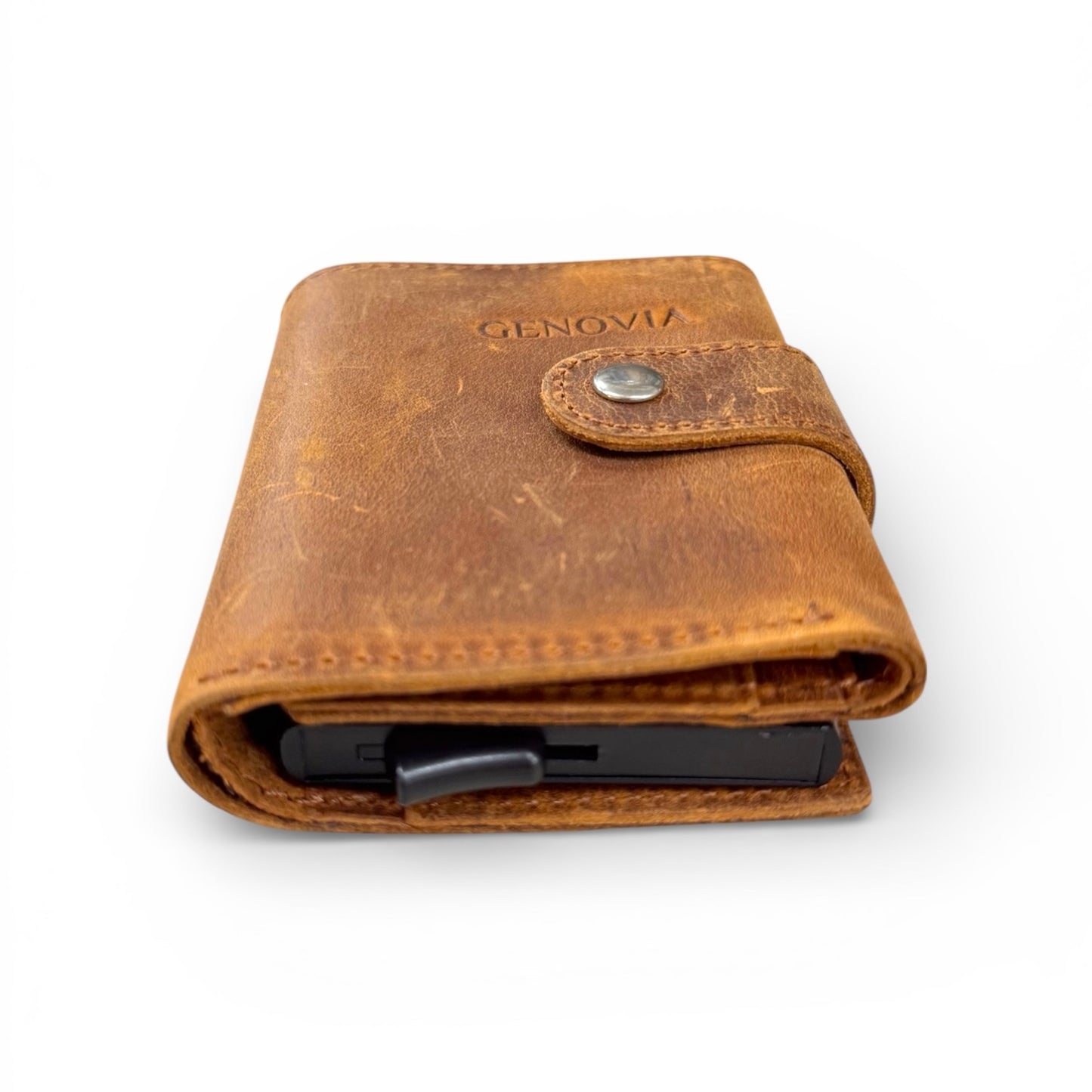 PORTAFOGLIO CON PORTACARTE AUTOMATICO VERA PELLE