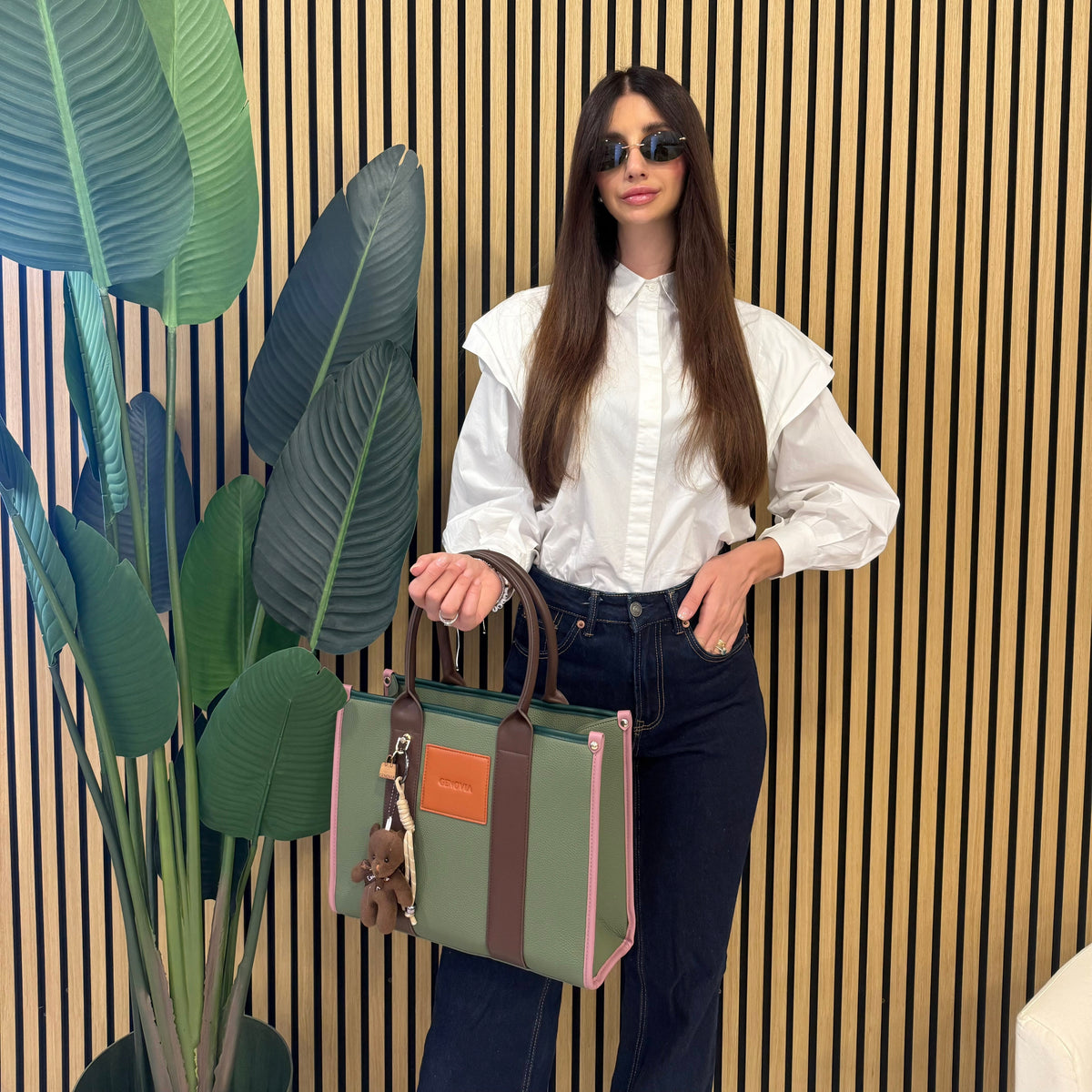 GENOVIA TOTE BAG  + PORTACHIAVI TEDDY 🧸