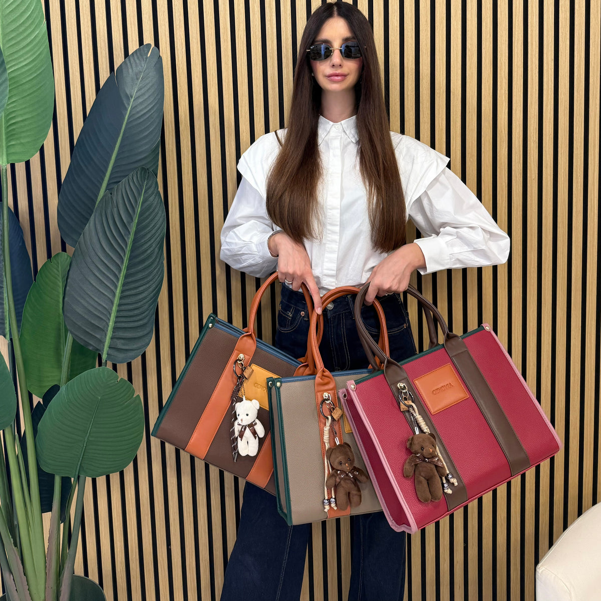 GENOVIA TOTE BAG  + PORTACHIAVI TEDDY 🧸