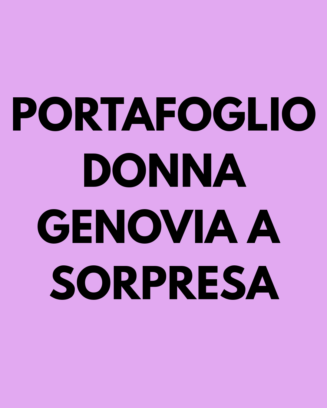 PORTAFOGLIO GENOVIA DONNA A SOPRESA