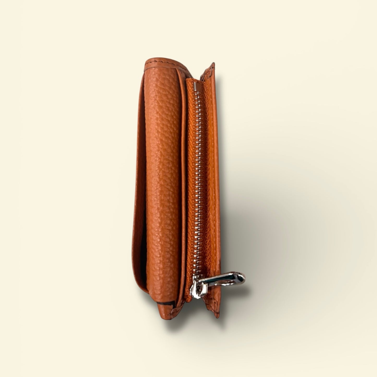 PORTACARTE VERA PELLE CON TASCA ZIP INTERNA