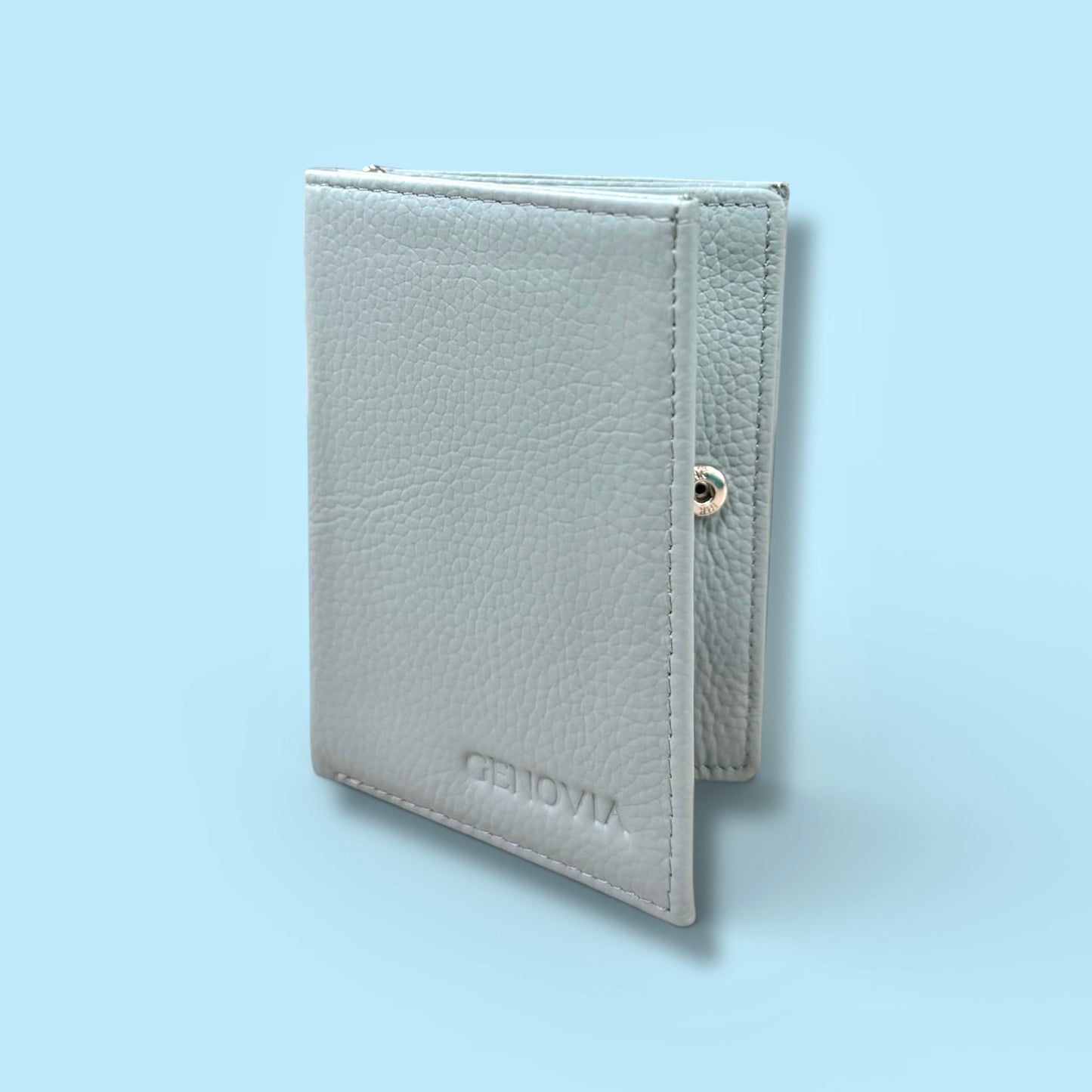 PORTACARTE VERA PELLE CON TASCA ZIP INTERNA