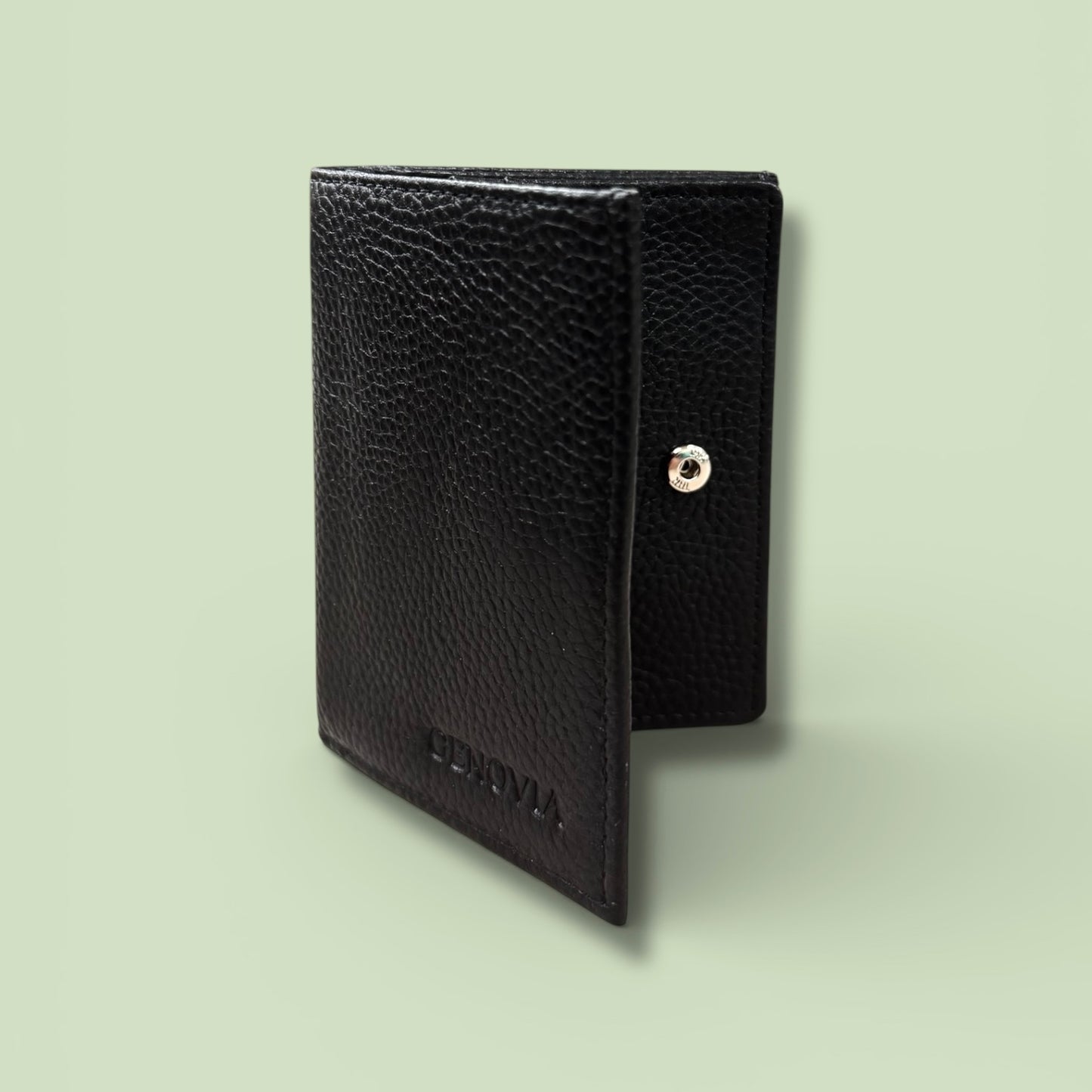 PORTACARTE VERA PELLE CON TASCA ZIP INTERNA